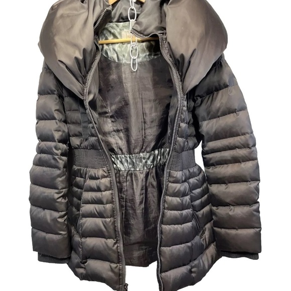 Laundry By Shelli Segal Winter Coat Down Puffer Hooded Womens MED Brown Quilted - Picture 3 of 12